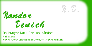 nandor denich business card